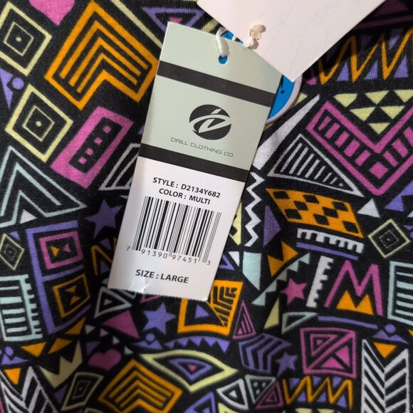 Fresh Prince of Bel-Air Men's Shirt Size Large 90s Vintage Geometric Pattern y2k - Picture 3 of 9